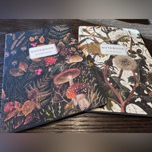 Set of 2 Gorgeous Gold Foil Detailed Soft Touch Notebook Journals - lovely gift!